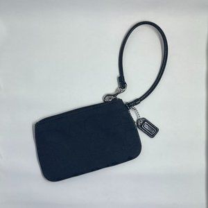 Coach Black Signature Jacquard Wristlet